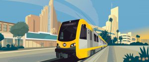 Illustration of Crenshaw/LAX Transit Project.