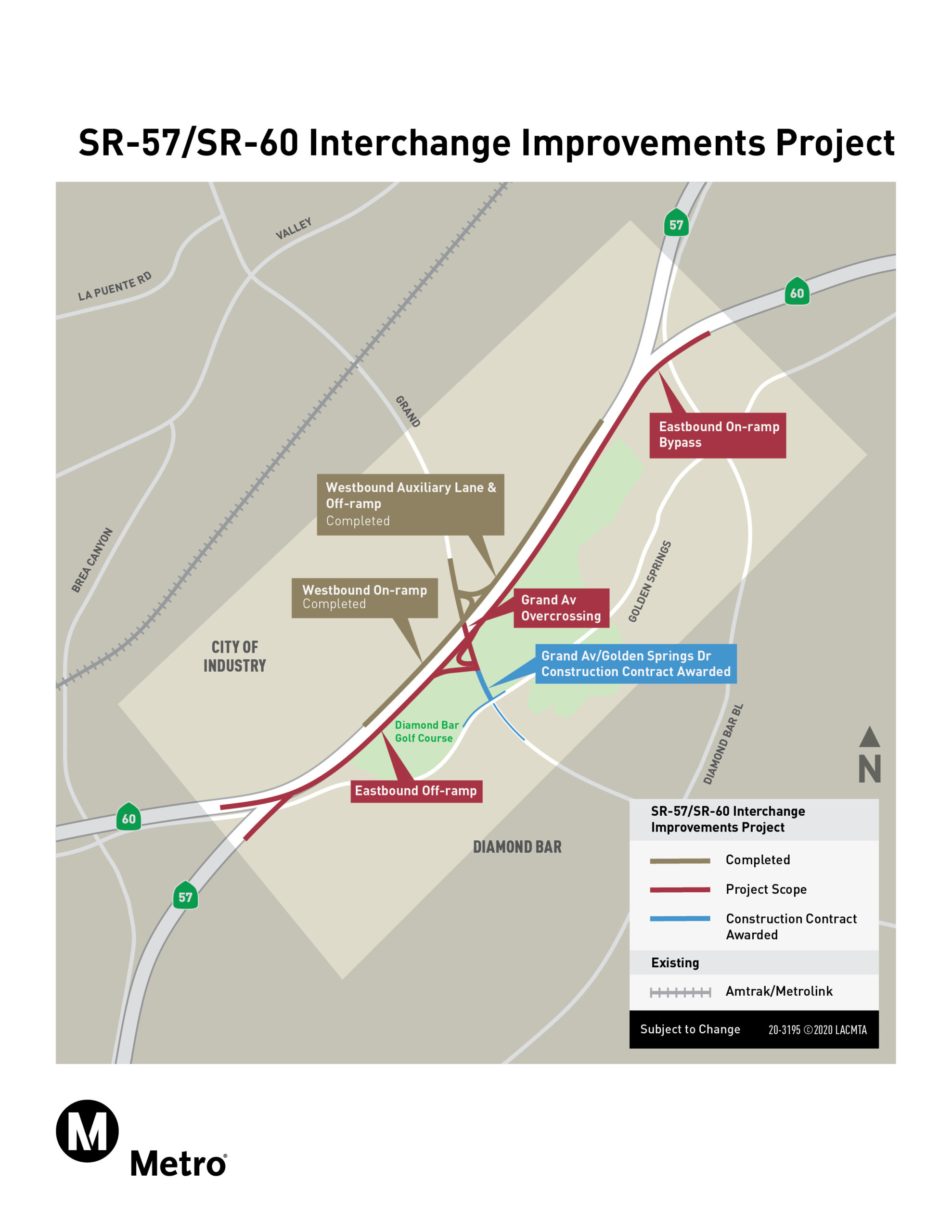 SR-57/SR-60 Interchange Improvements Project Map