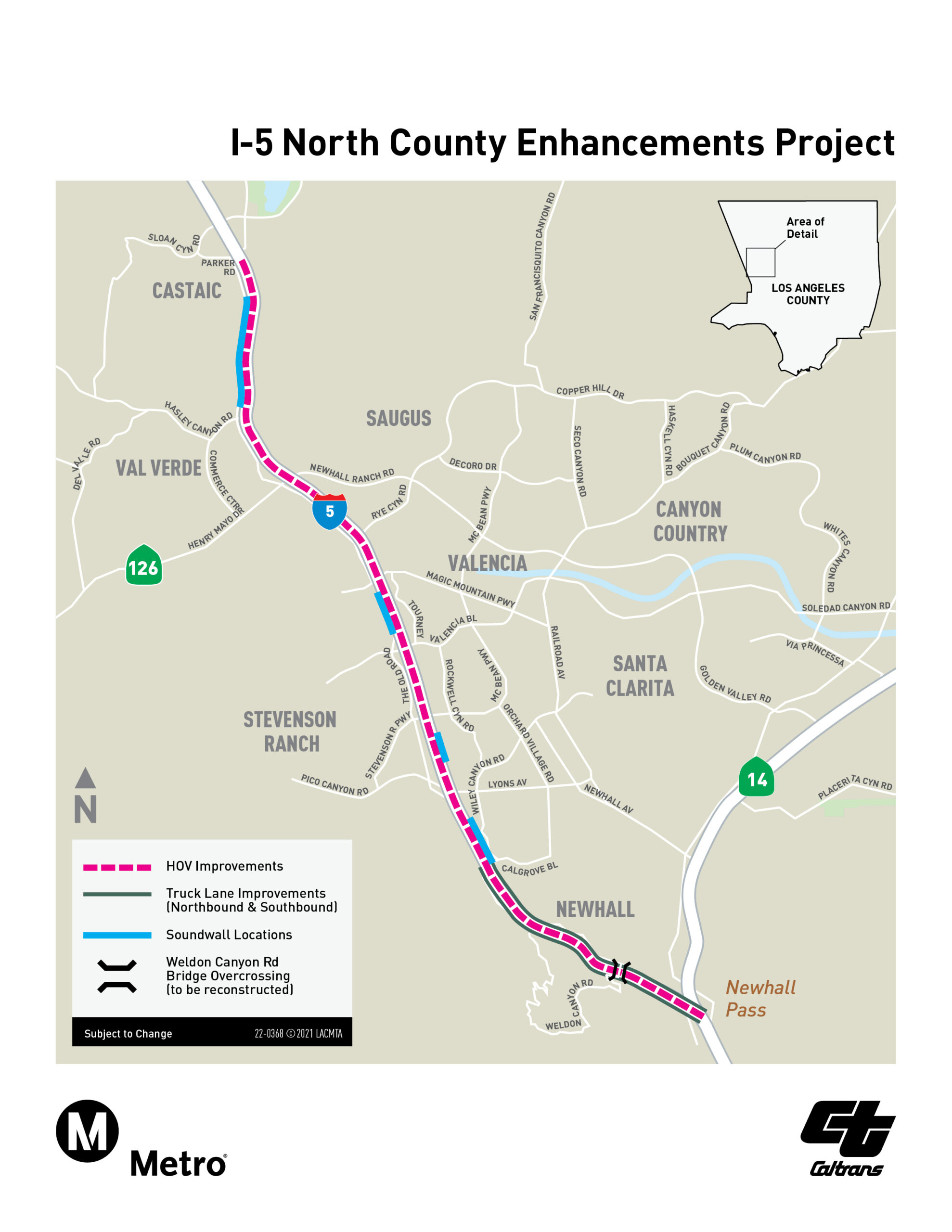 I-5 North County Enhancements Project Map
