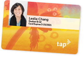Colorful Metro TAP Card with customer photo