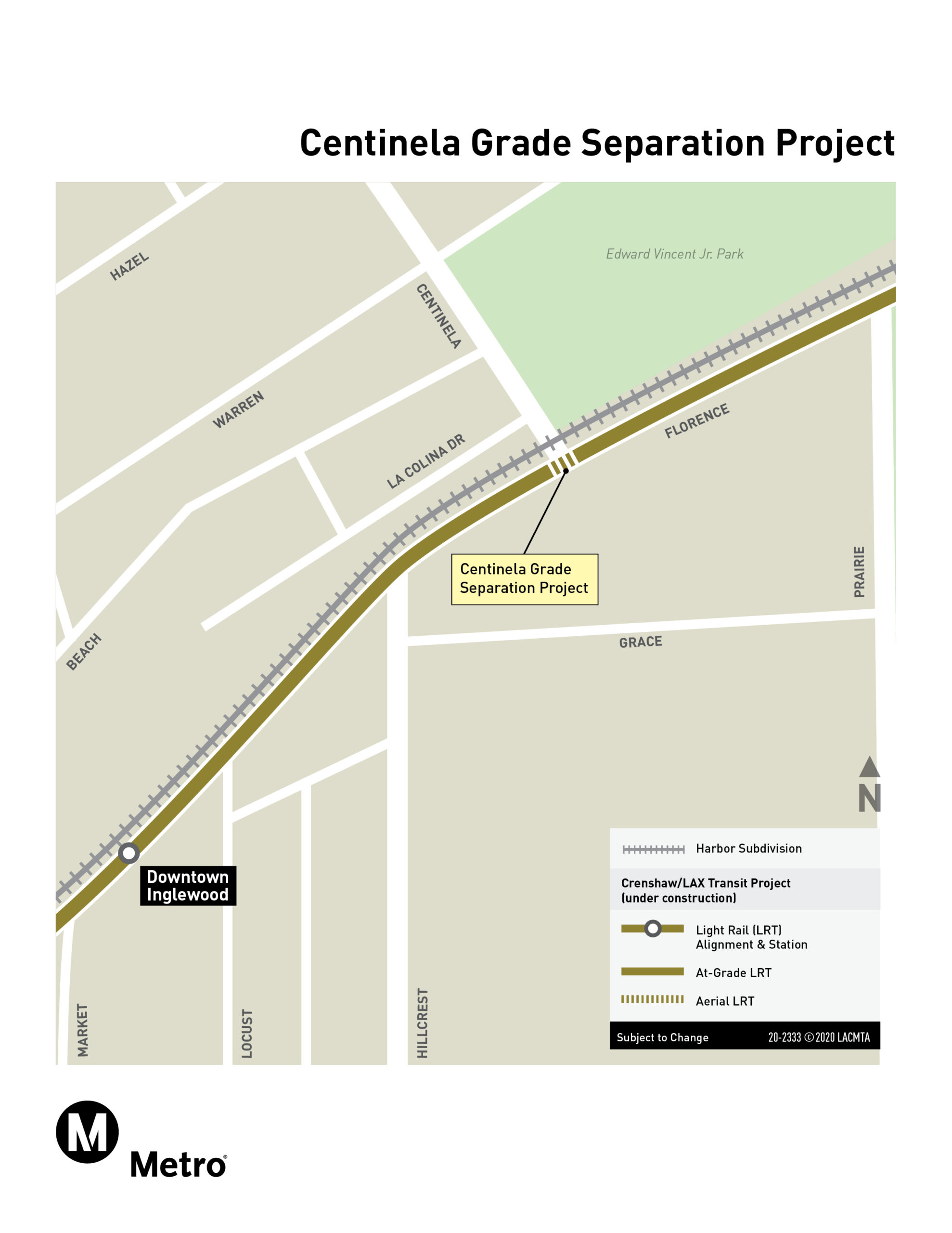 Centinela Grade Separation Project Map