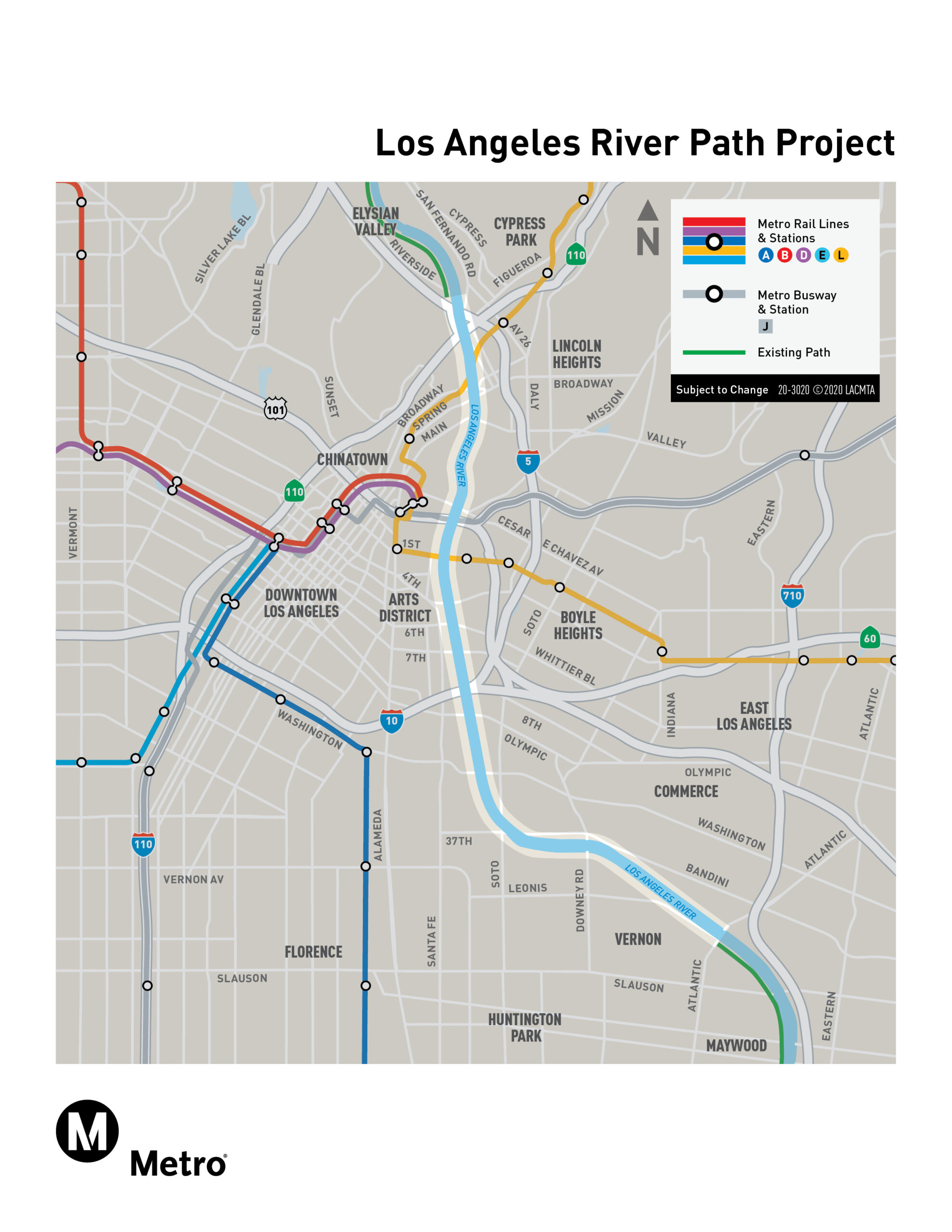 LA River Path Project Map