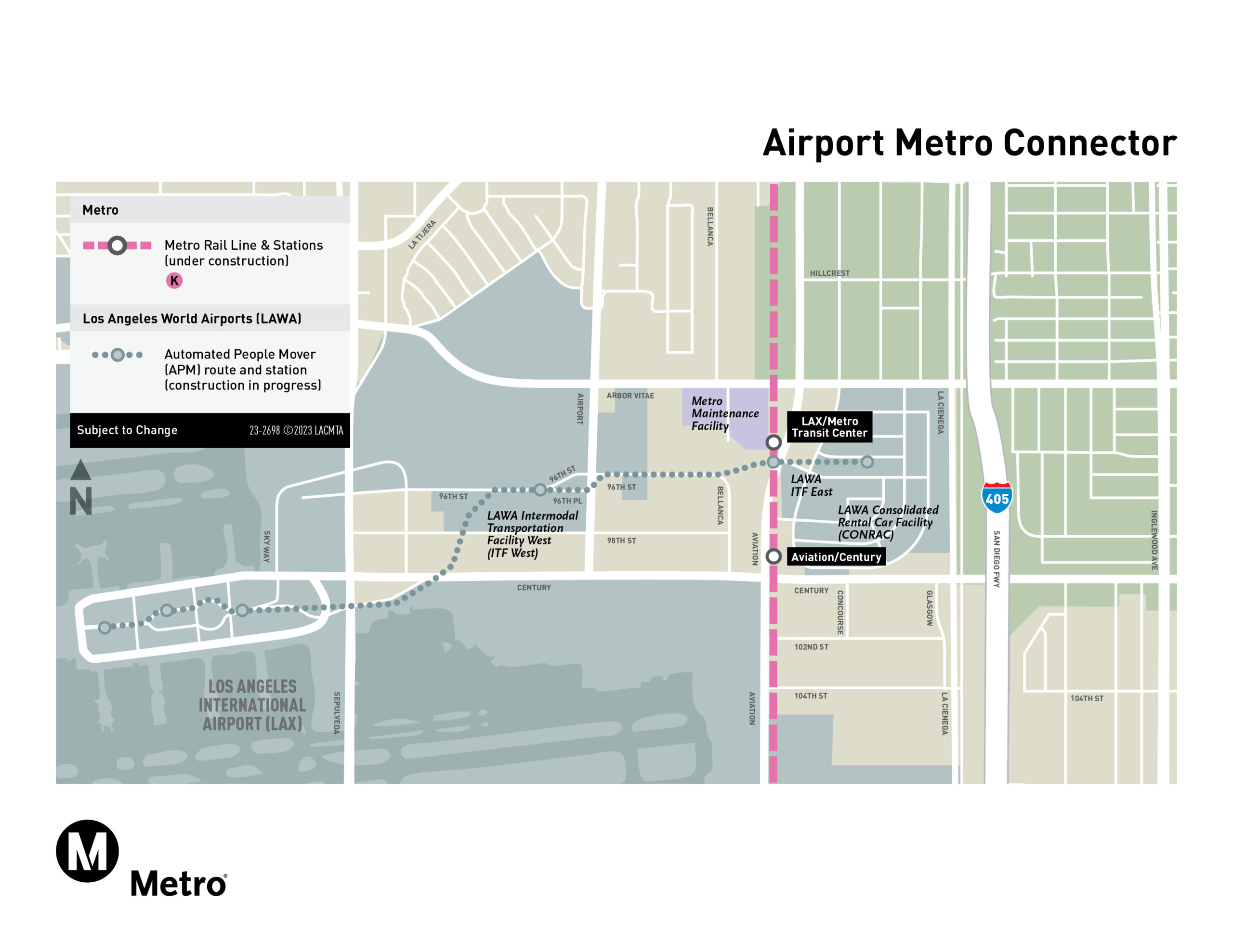 Airport Metro Connector map.