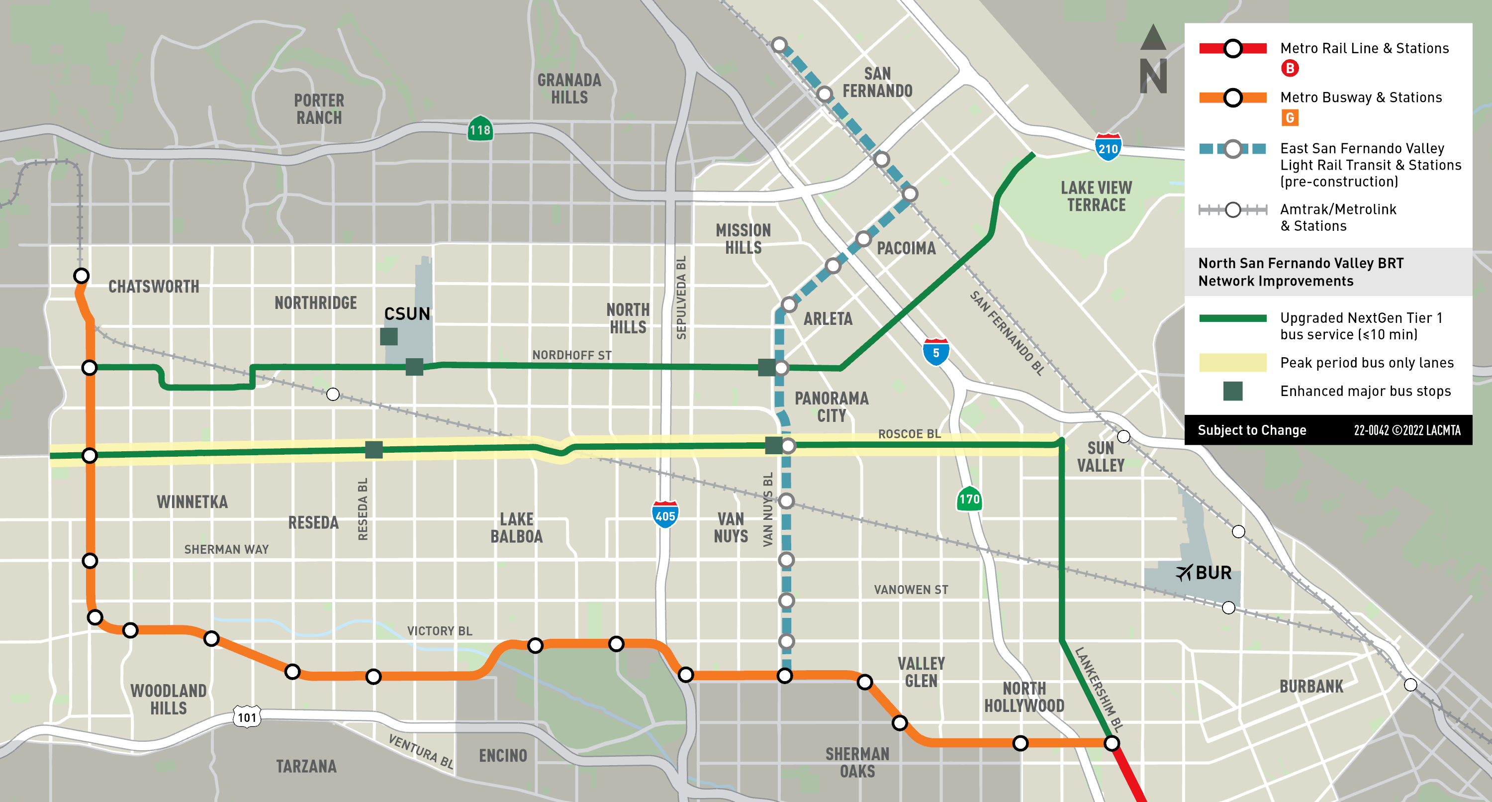 North San Fernando Valley Transit Corridor Map