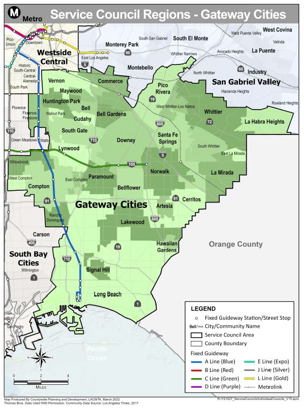 Map of Gateway Cities Service Council