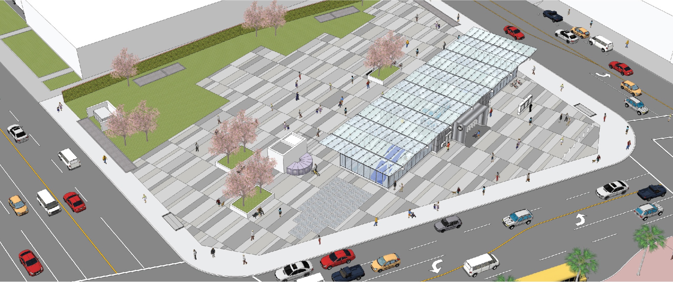 Artist rendering of Eastside Access Improvements: 1st & Central Station Project.