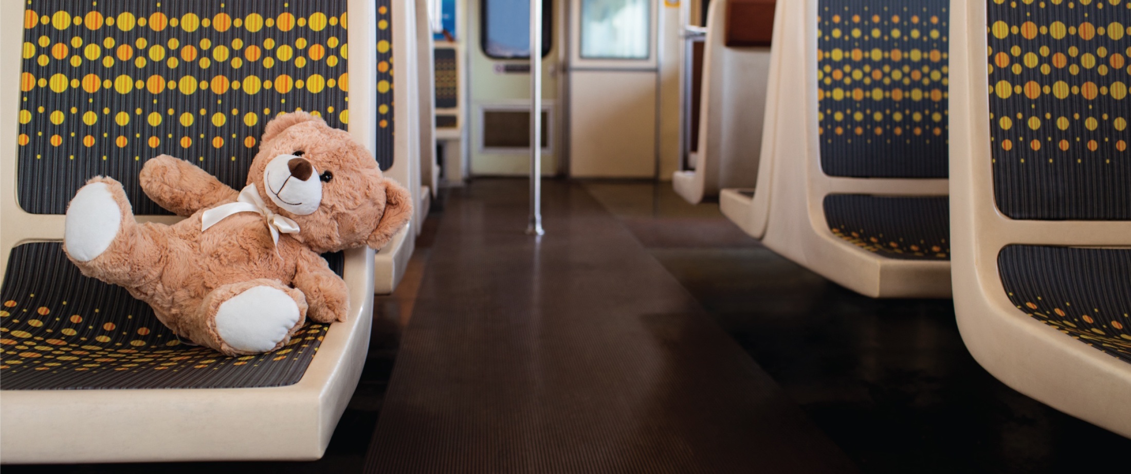 Stuffed animal left behind on a Metro heavy rail vehicle.