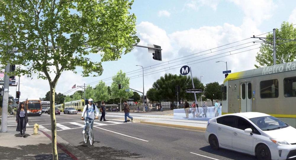 Rendering of East San Fernando Valley Light Rail Transit Project