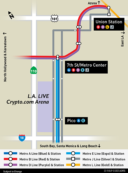 Map of L.A. Crypto.com Arena
